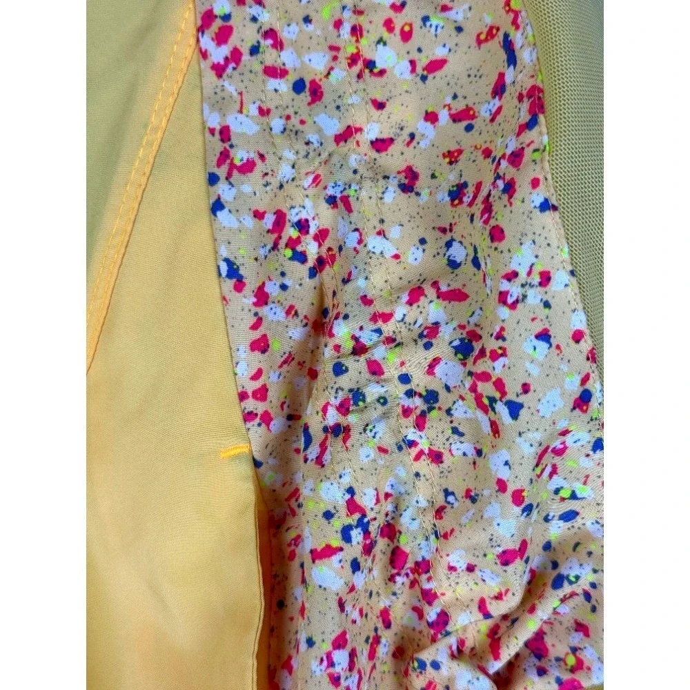 Nike Icon Clash Yellow Floral Packable Running Jacket Womens Medium Activewear
